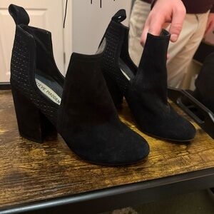 Steve Madden Black Suede Heeled Boots